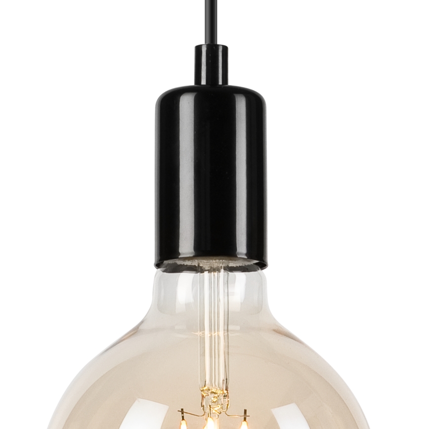 Chandelier on a string ASTRID 1xE27/60W/230V shiny black