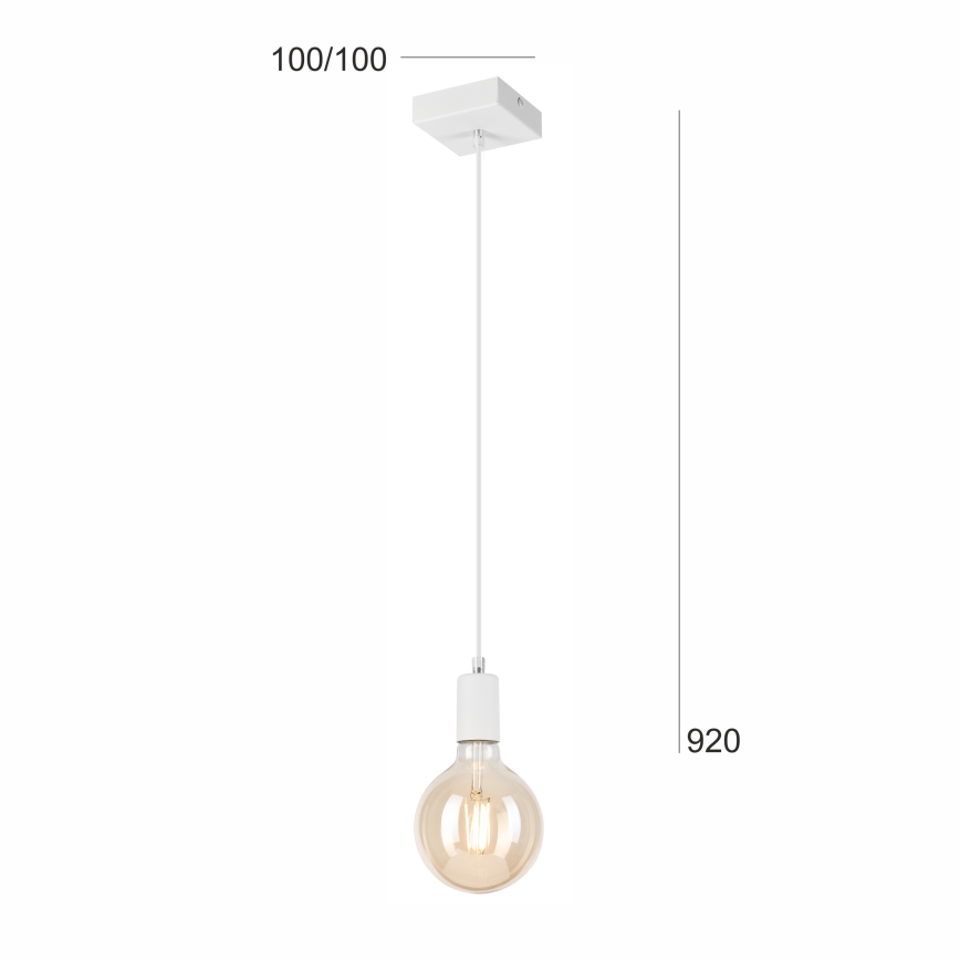 Chandelier on a string ASTRID 1xE27/60W/230V white