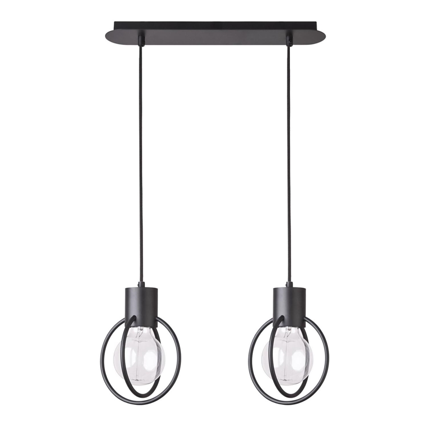 Chandelier on a string AURA 2xE27/60W/230V black
