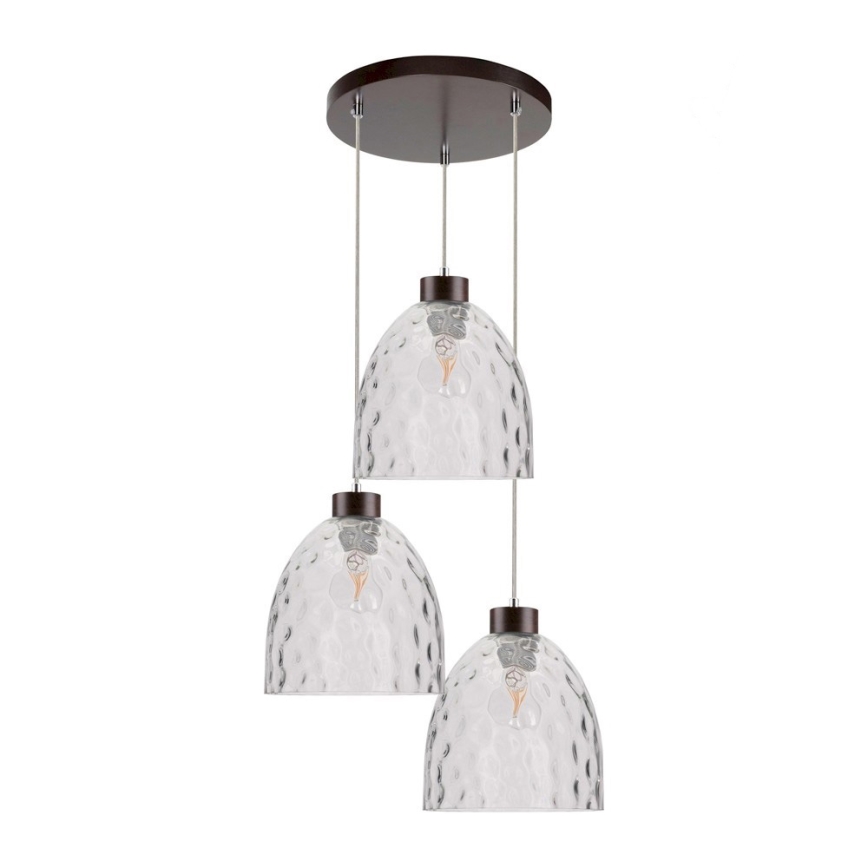 Chandelier on a string AURA 3xE27/60W/230V beech