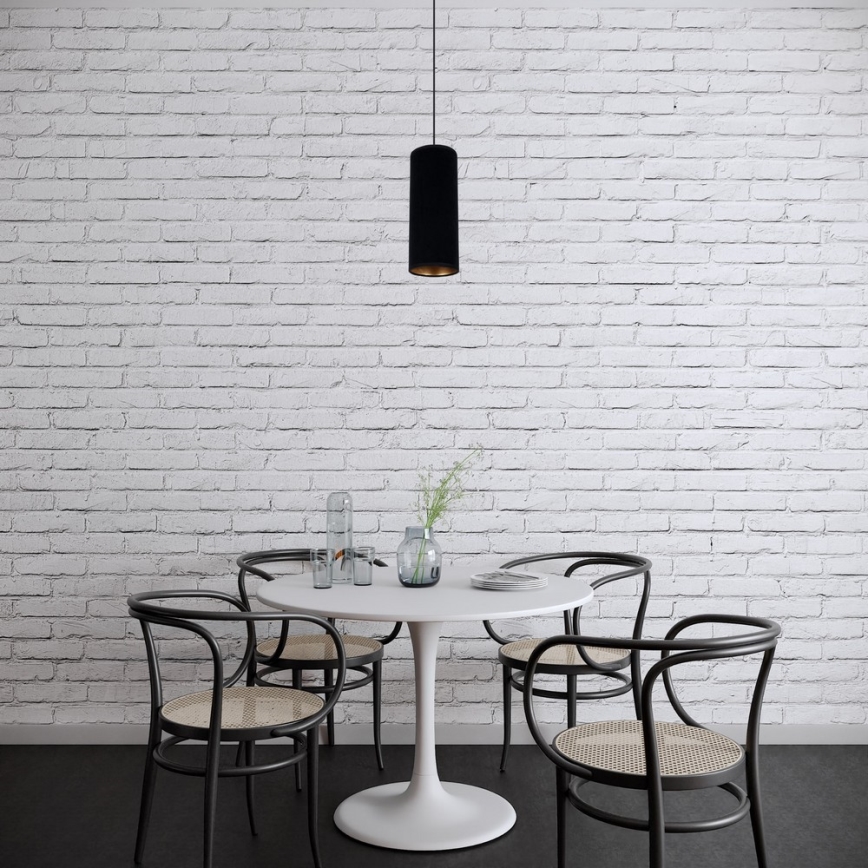 Chandelier on a string AVALO 1xE27/60W/230V black
