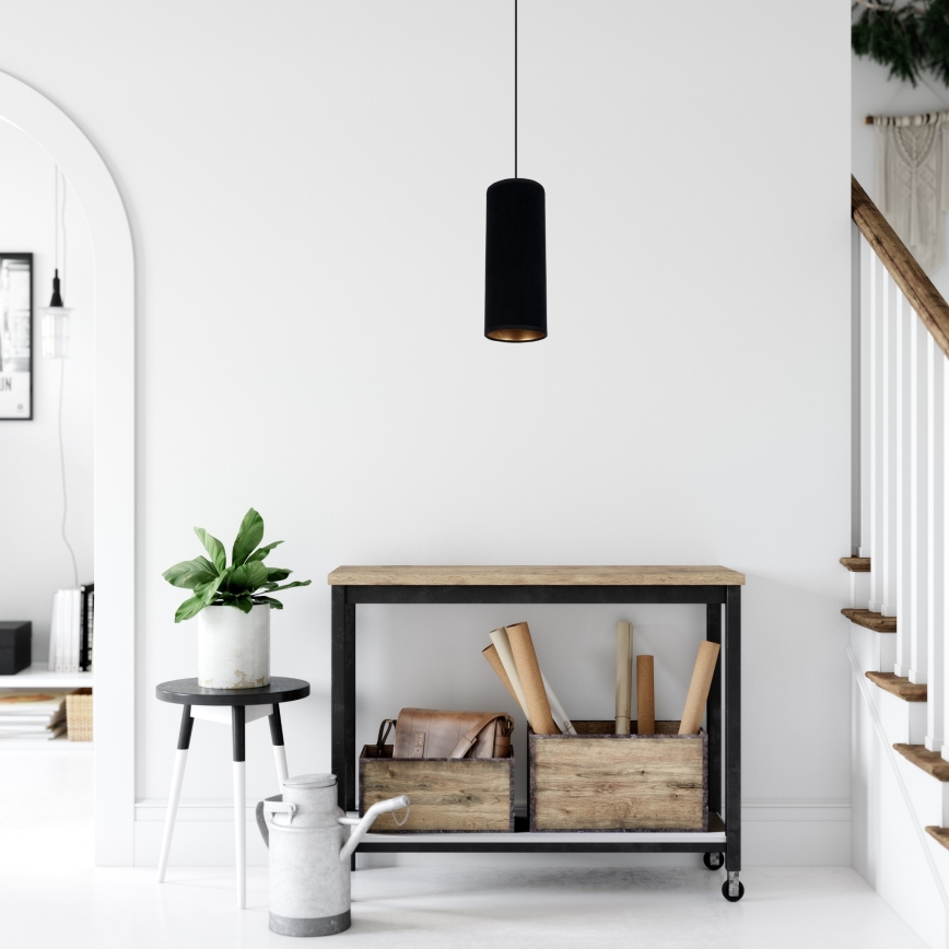 Chandelier on a string AVALO 1xE27/60W/230V black
