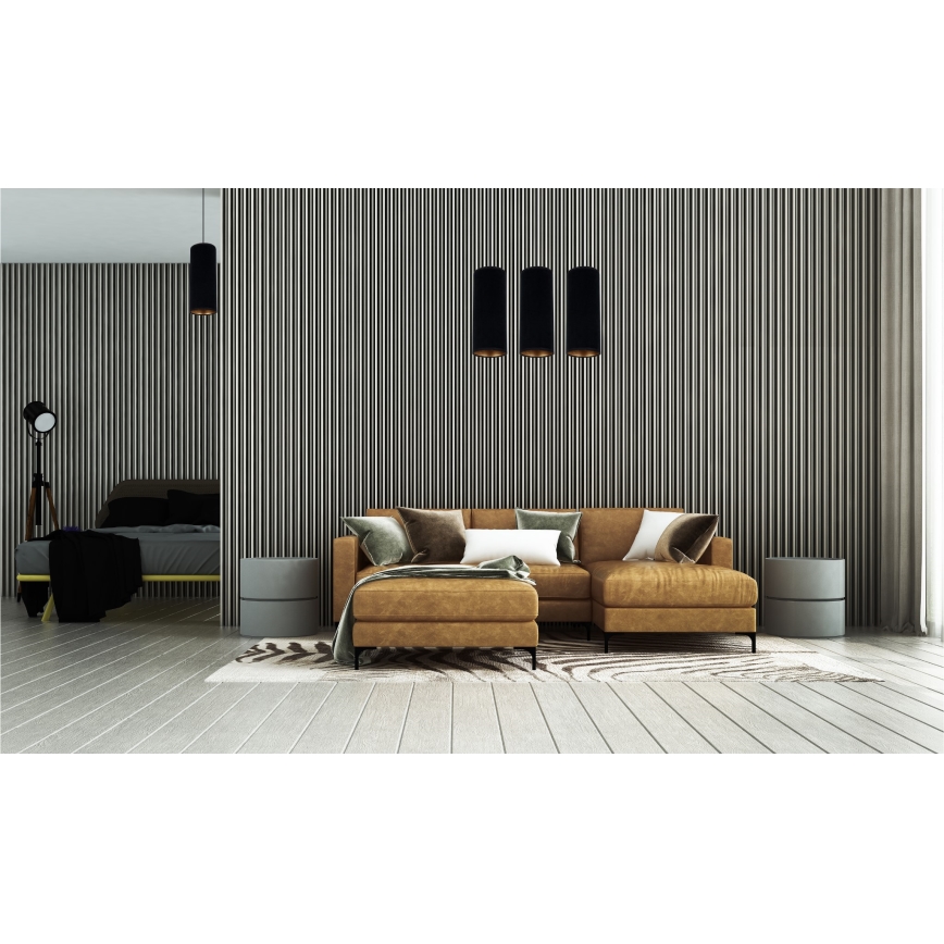 Chandelier on a string AVALO 1xE27/60W/230V black