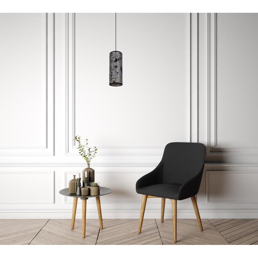 Chandelier on a string AVALO 1xE27/60W/230V grey/black