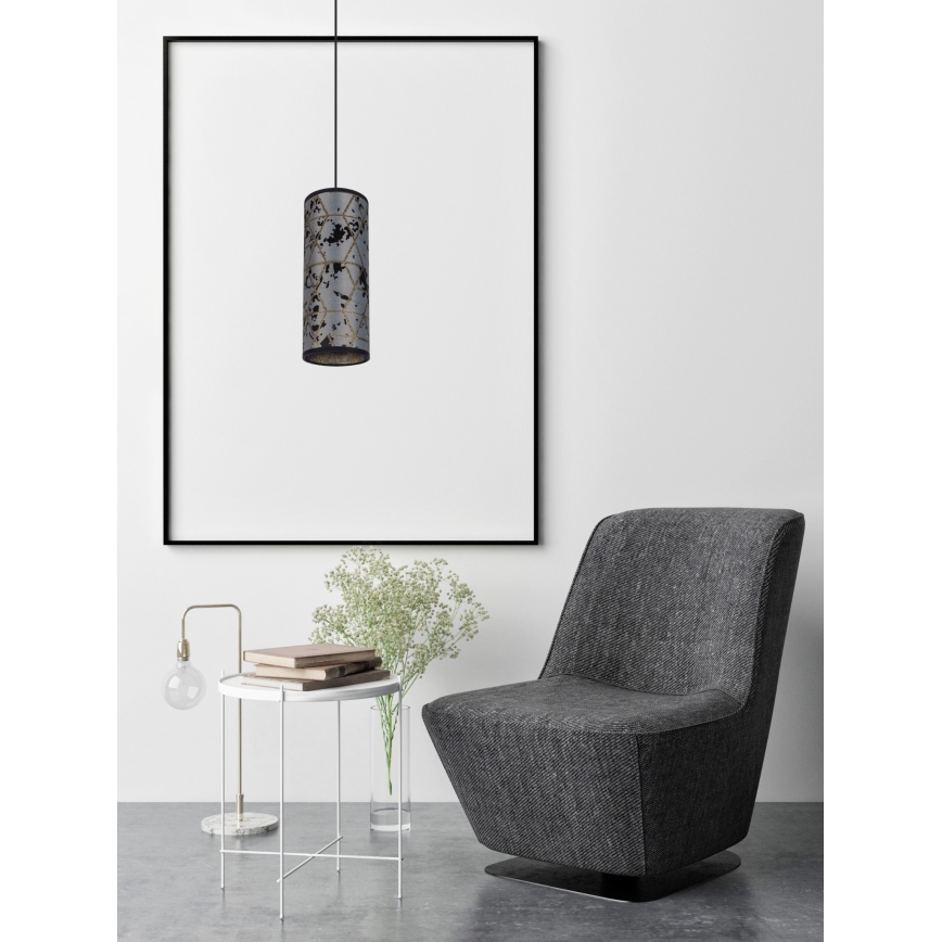Chandelier on a string AVALO 1xE27/60W/230V grey/black