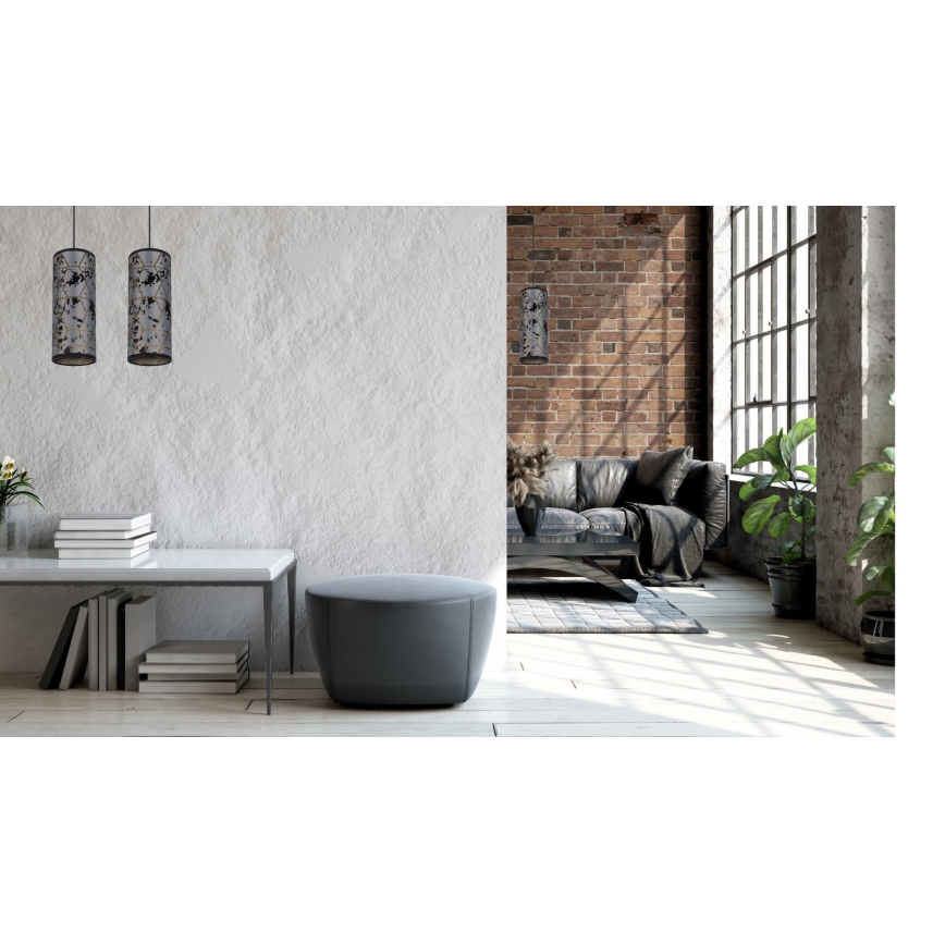 Chandelier on a string AVALO 1xE27/60W/230V grey/black
