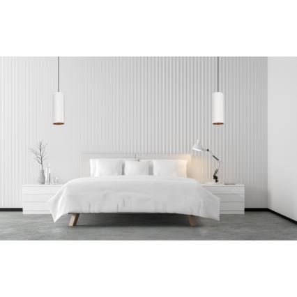 Chandelier on a string AVALO 1xE27/60W/230V white/copper