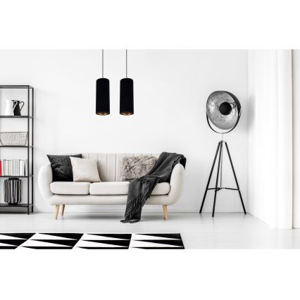 Chandelier on a string AVALO 2xE27/60W/230V black
