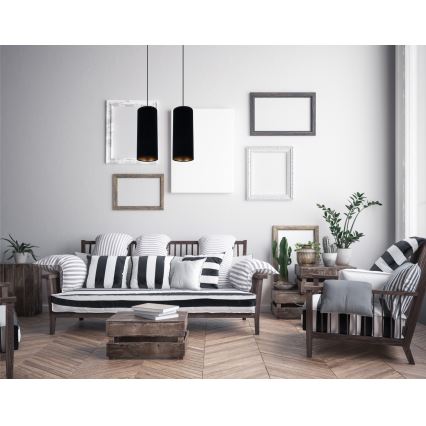 Chandelier on a string AVALO 2xE27/60W/230V black