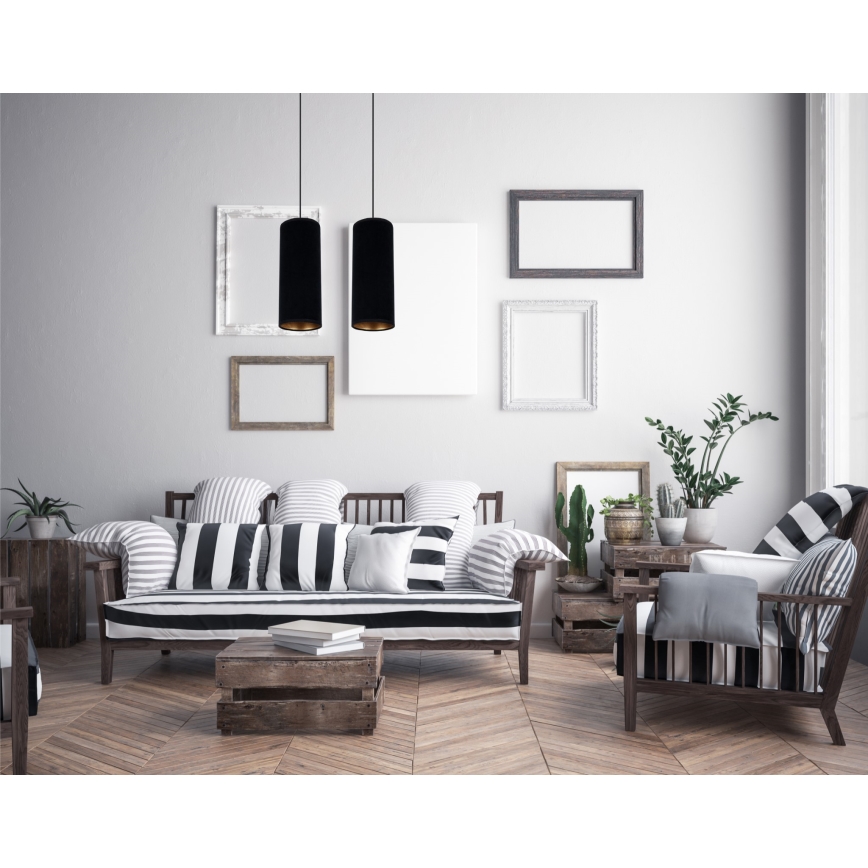 Chandelier on a string AVALO 2xE27/60W/230V black