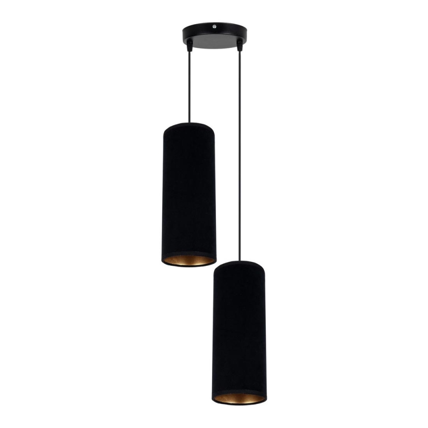 Chandelier on a string AVALO 2xE27/60W/230V d. 20 cm black