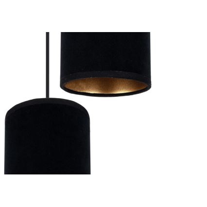 Chandelier on a string AVALO 2xE27/60W/230V d. 20 cm black