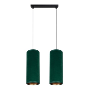 Chandelier on a string AVALO 2xE27/60W/230V green/copper