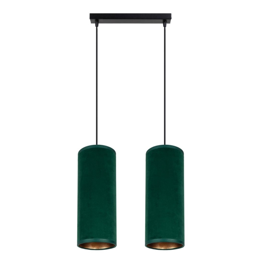 Chandelier on a string AVALO 2xE27/60W/230V green/copper