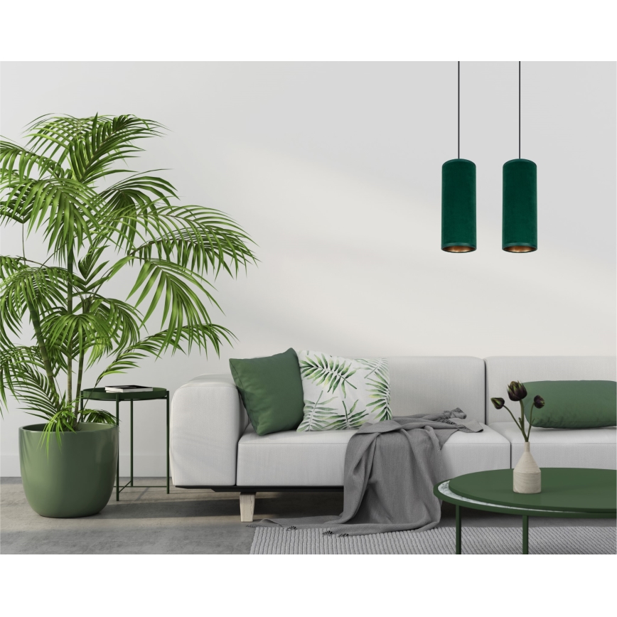 Chandelier on a string AVALO 2xE27/60W/230V green/copper