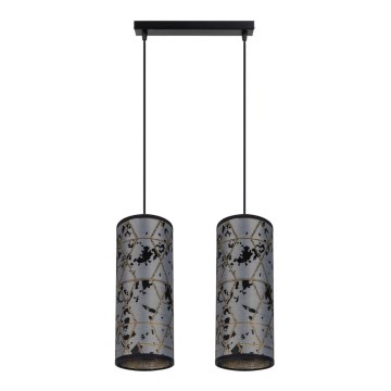 Chandelier on a string AVALO 2xE27/60W/230V grey/black