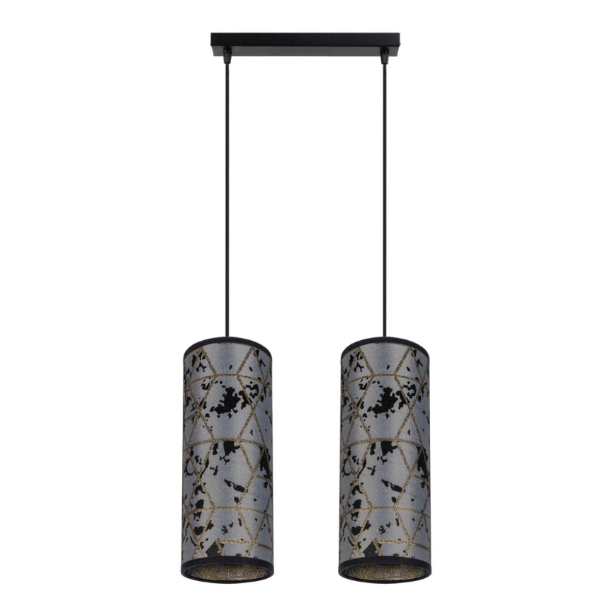 Chandelier on a string AVALO 2xE27/60W/230V grey/black
