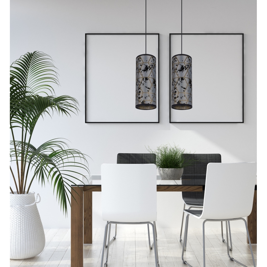 Chandelier on a string AVALO 2xE27/60W/230V grey/black