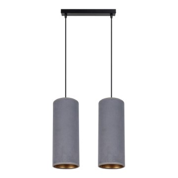 Chandelier on a string AVALO 2xE27/60W/230V grey