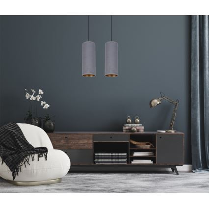 Chandelier on a string AVALO 2xE27/60W/230V grey