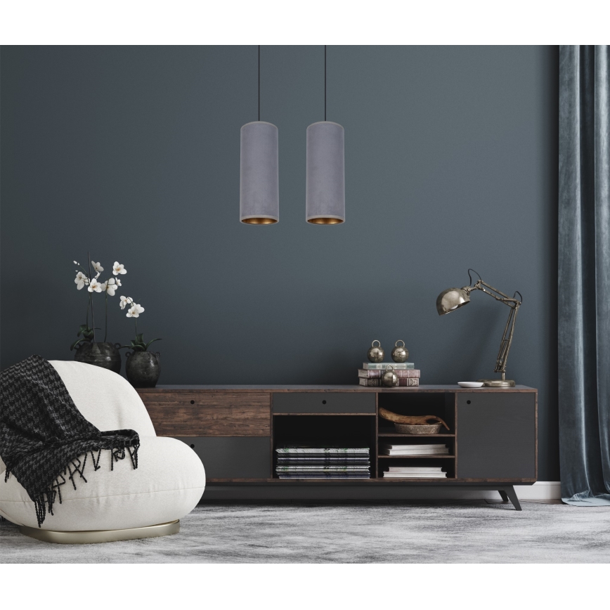Chandelier on a string AVALO 2xE27/60W/230V grey