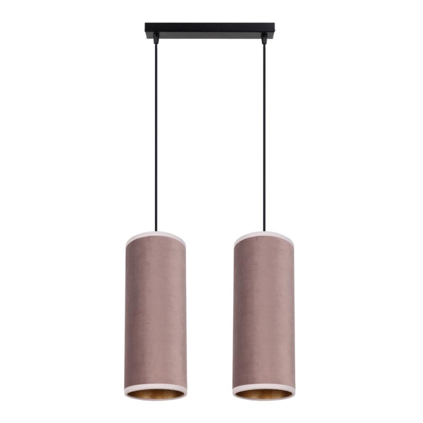 Chandelier on a string AVALO 2xE27/60W/230V pink/copper