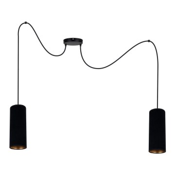 Chandelier on a string AVALO 2xE27/60W/230V spider black