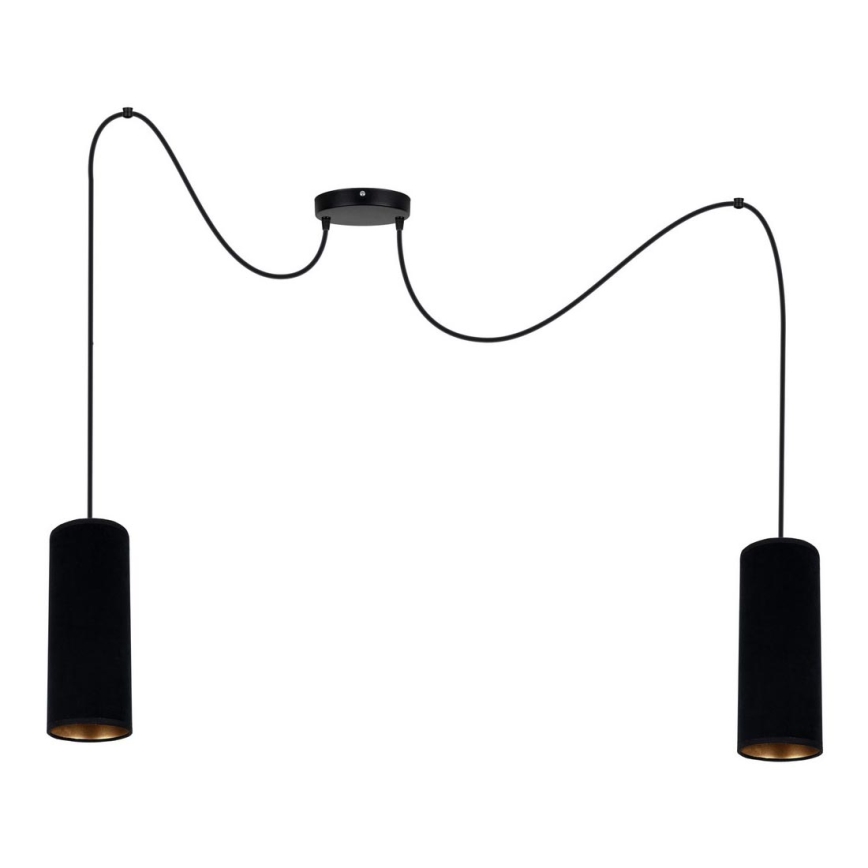 Chandelier on a string AVALO 2xE27/60W/230V spider black
