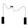 Chandelier on a string AVALO 2xE27/60W/230V spider black