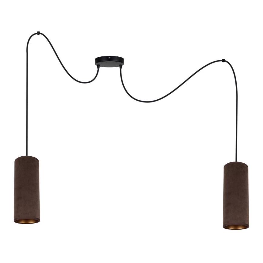 Chandelier on a string AVALO 2xE27/60W/230V spider brown/copper