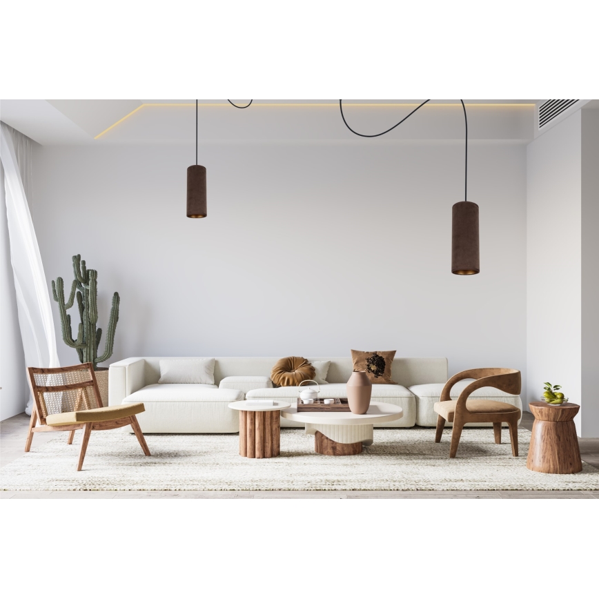 Chandelier on a string AVALO 2xE27/60W/230V spider brown/copper