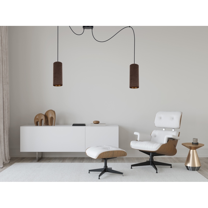 Chandelier on a string AVALO 2xE27/60W/230V spider brown/copper