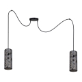Chandelier on a string AVALO 2xE27/60W/230V spider grey/black