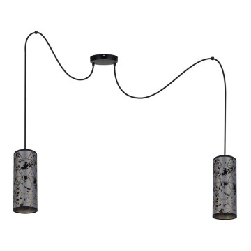 Chandelier on a string AVALO 2xE27/60W/230V spider grey/black