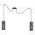 Chandelier on a string AVALO 2xE27/60W/230V spider grey/black
