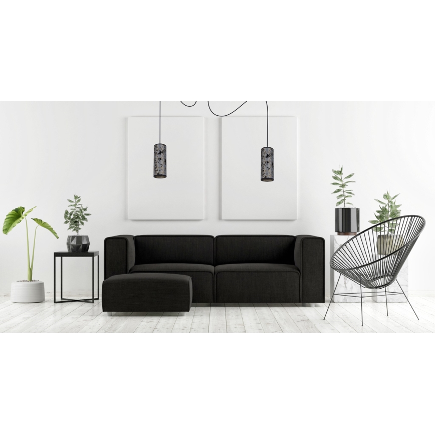 Chandelier on a string AVALO 2xE27/60W/230V spider grey/black