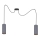 Chandelier on a string AVALO 2xE27/60W/230V spider grey