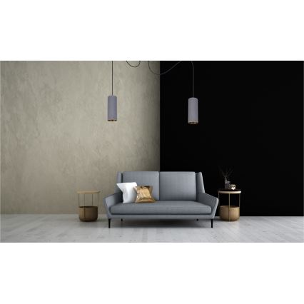 Chandelier on a string AVALO 2xE27/60W/230V spider grey