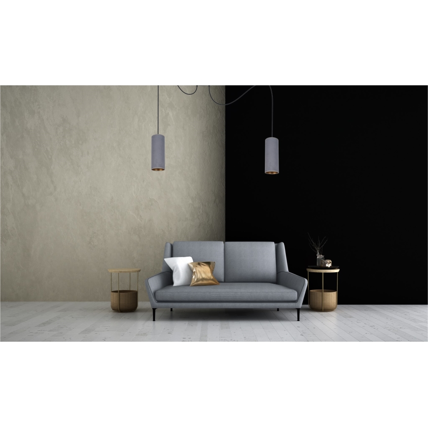 Chandelier on a string AVALO 2xE27/60W/230V spider grey