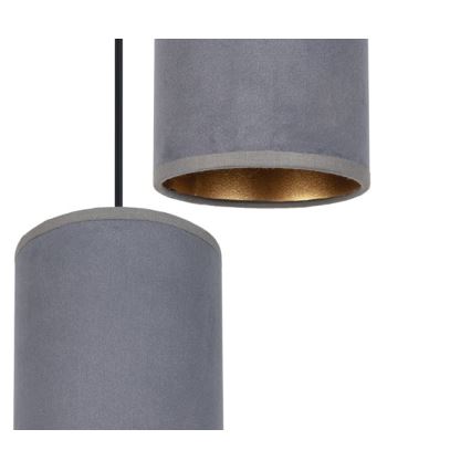Chandelier on a string AVALO 2xE27/60W/230V spider grey