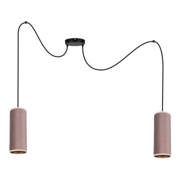 Chandelier on a string AVALO 2xE27/60W/230V spider pink/copper