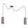 Chandelier on a string AVALO 2xE27/60W/230V spider pink/copper