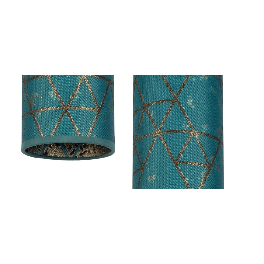Chandelier on a string AVALO 2xE27/60W/230V spider turquoise/gold
