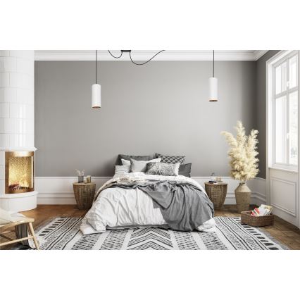Chandelier on a string AVALO 2xE27/60W/230V spider white/copper