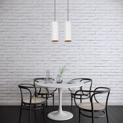 Chandelier on a string AVALO 2xE27/60W/230V white/copper