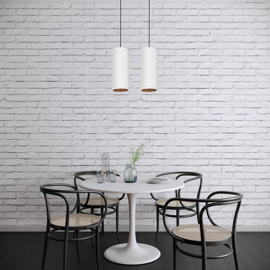 Chandelier on a string AVALO 2xE27/60W/230V white/copper