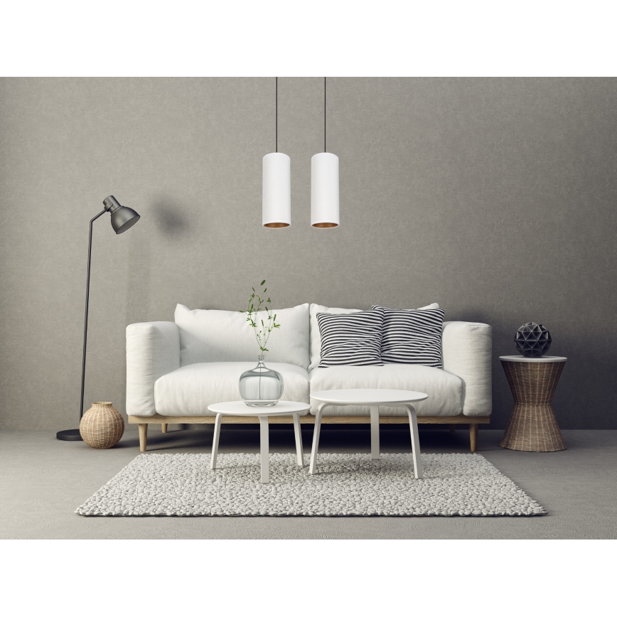 Chandelier on a string AVALO 2xE27/60W/230V white/copper