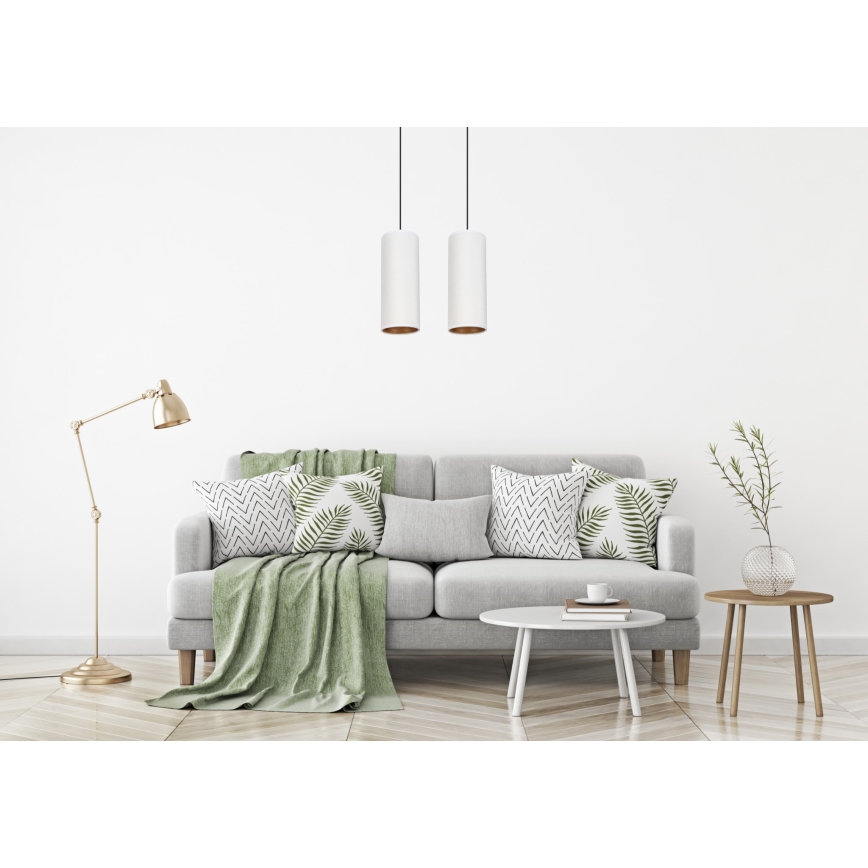 Chandelier on a string AVALO 2xE27/60W/230V white/copper