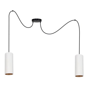 Chandelier on a string AVALO 2xE27/60W/230V white/copper