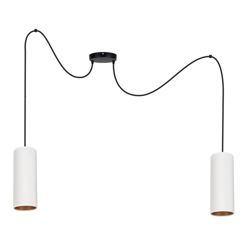 Chandelier on a string AVALO 2xE27/60W/230V white/copper